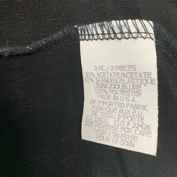 Ónix Black metallic Sparkly two pieces Size M - Picture 7 of 9